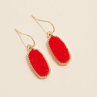 Druzy Stone Dangling Earrings