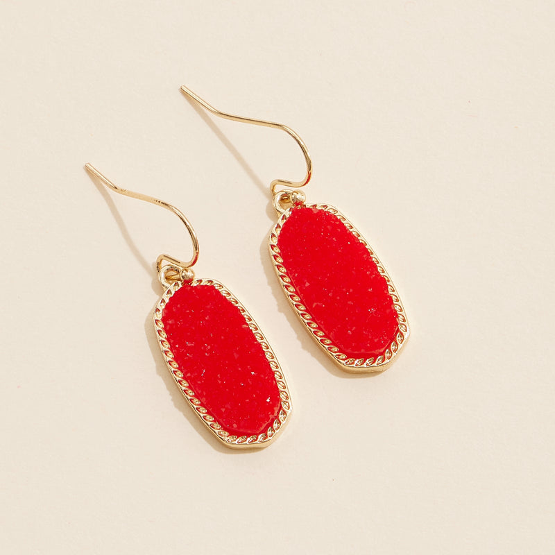 Druzy Stone Dangling Earrings