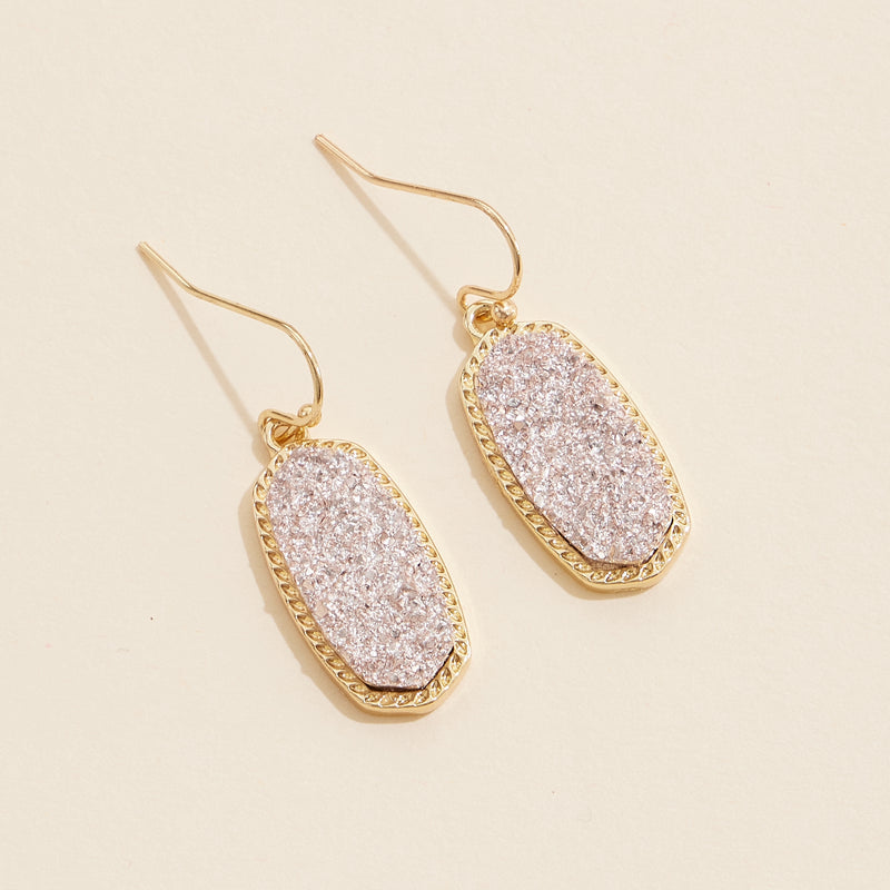 Druzy Stone Dangling Earrings
