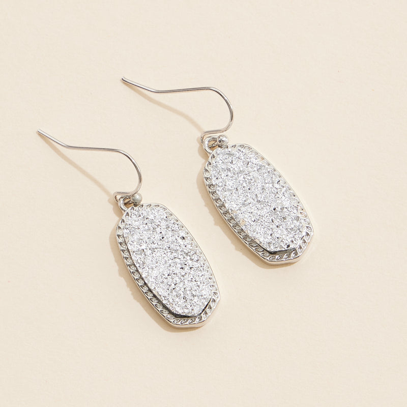 Druzy Stone Dangling Earrings