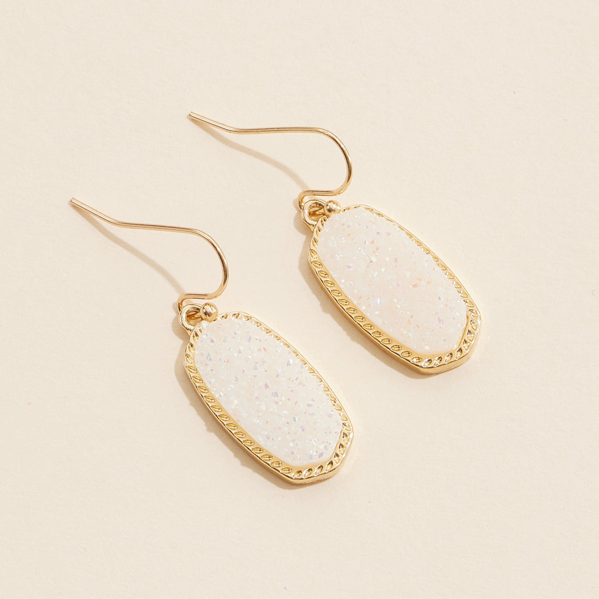 Druzy Stone Dangling Earrings