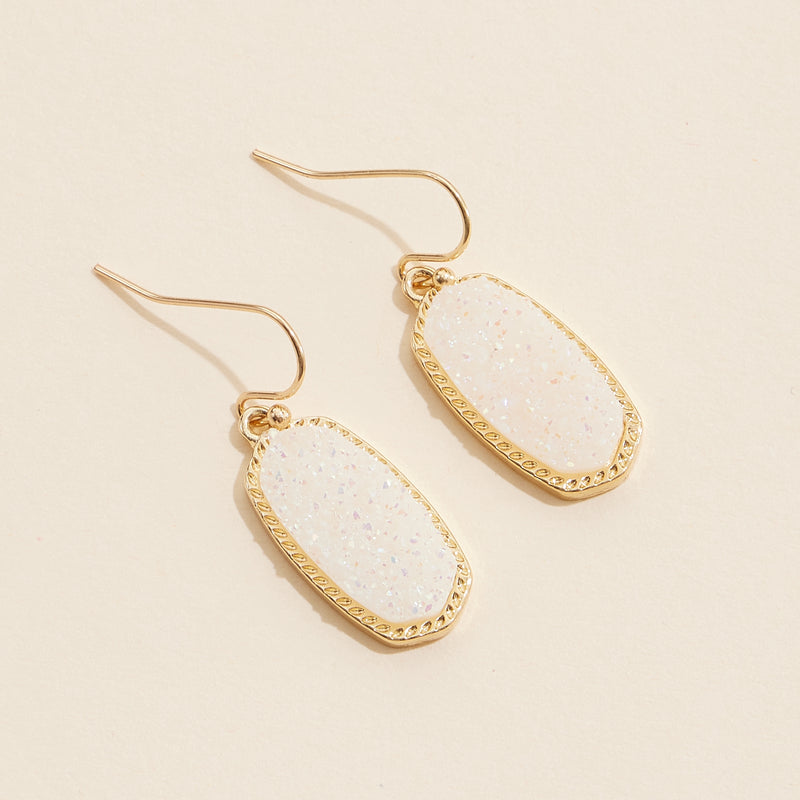 Druzy Stone Dangling Earrings