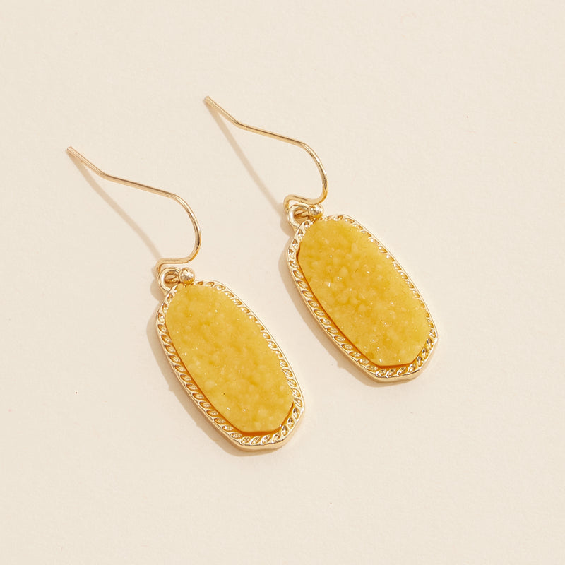 Druzy Stone Dangling Earrings