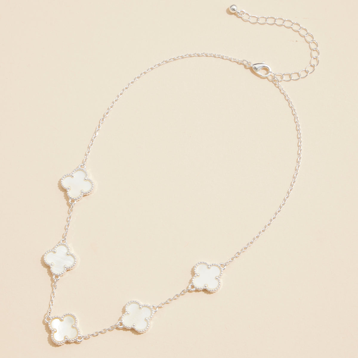 Shell Inlay Charm Pendant on Gold Chain