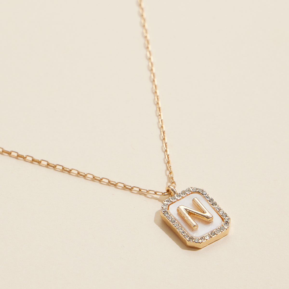 Initial Shell Charm Short Necklace