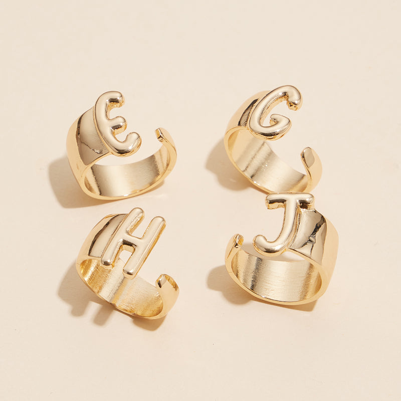 Gold Initial Rings