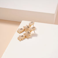 Halloween Linked Ghosts Rhinestones Dangling Earrings