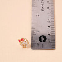 Halloween Skull with Bow Rhinestones Stud Earrings