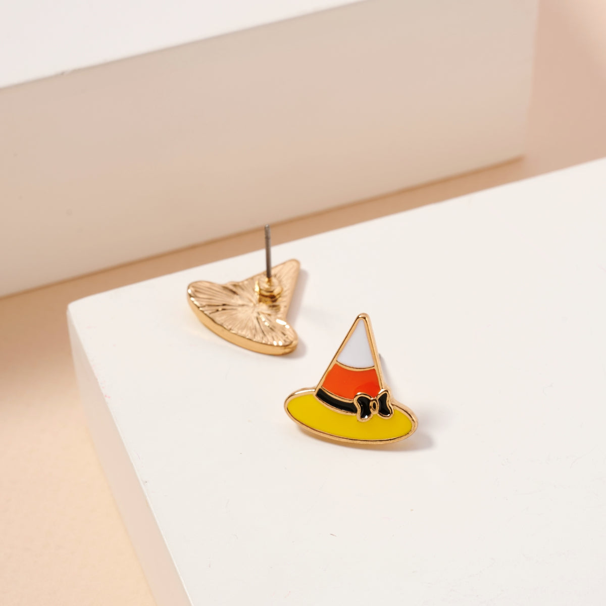 Halloween Hat Enamel Stud Earrings