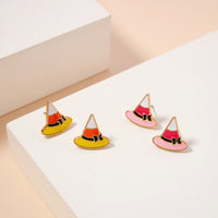Halloween Hat Enamel Stud Earrings