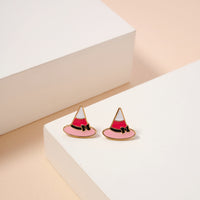 Halloween Hat Enamel Stud Earrings