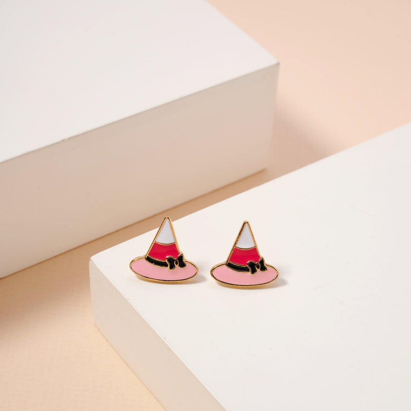 Halloween Hat Enamel Stud Earrings