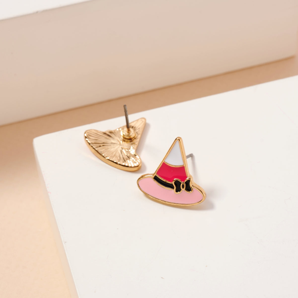 Halloween Hat Enamel Stud Earrings