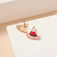 Halloween Hat Enamel Stud Earrings