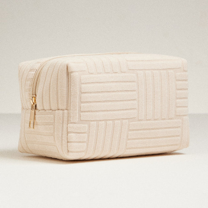 Luxe Terry fabric Travel Pouch -Medium