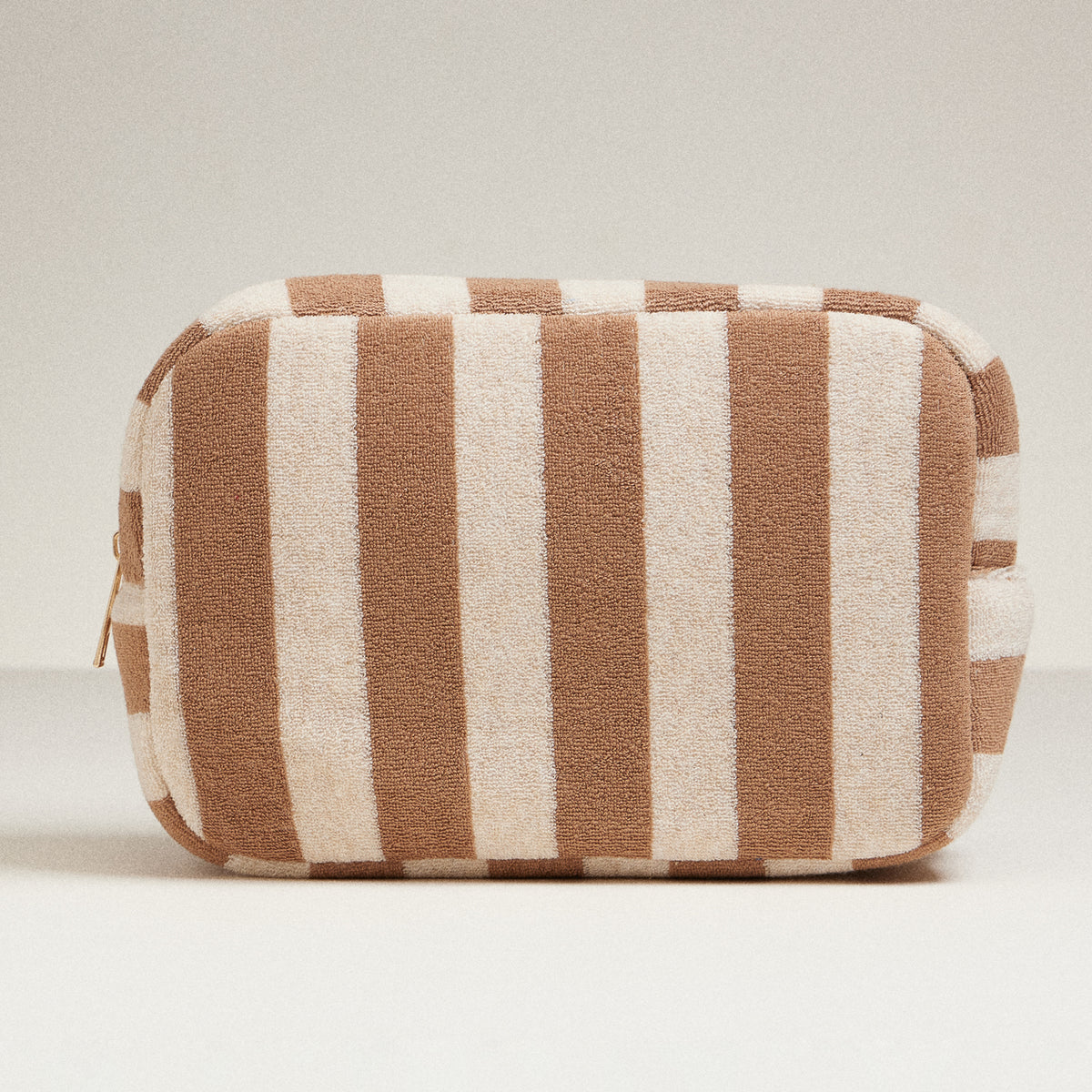 Striped Terry Fabric Travel Pouch