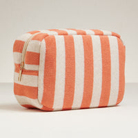 Striped Terry Fabric Travel Pouch