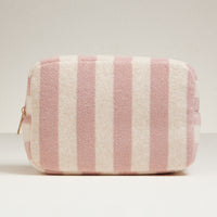 Striped Terry Fabric Travel Pouch
