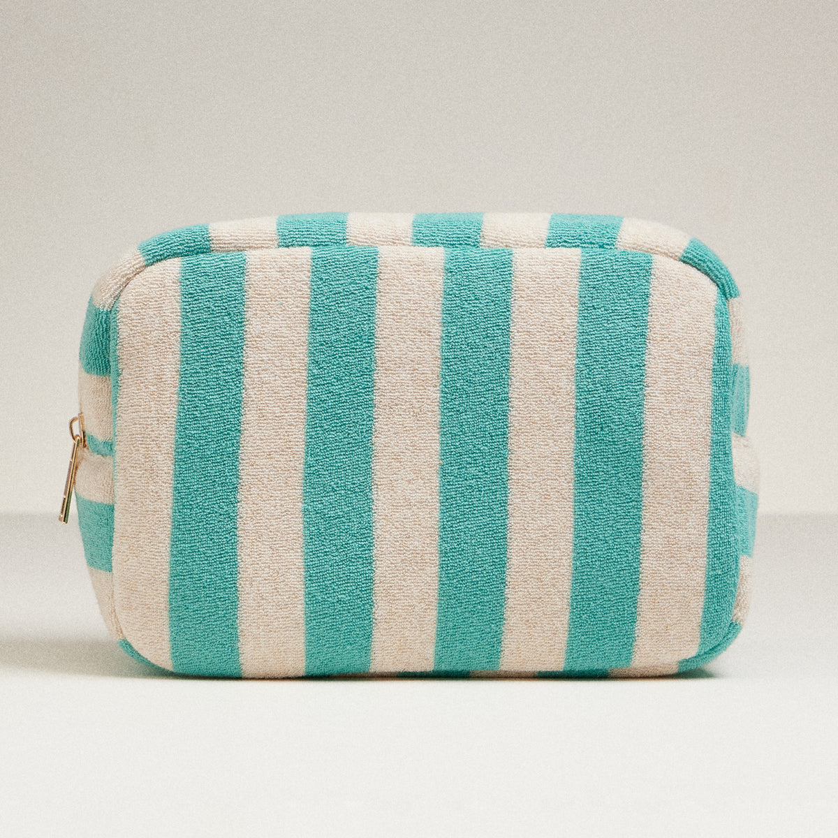 Striped Terry Fabric Travel Pouch