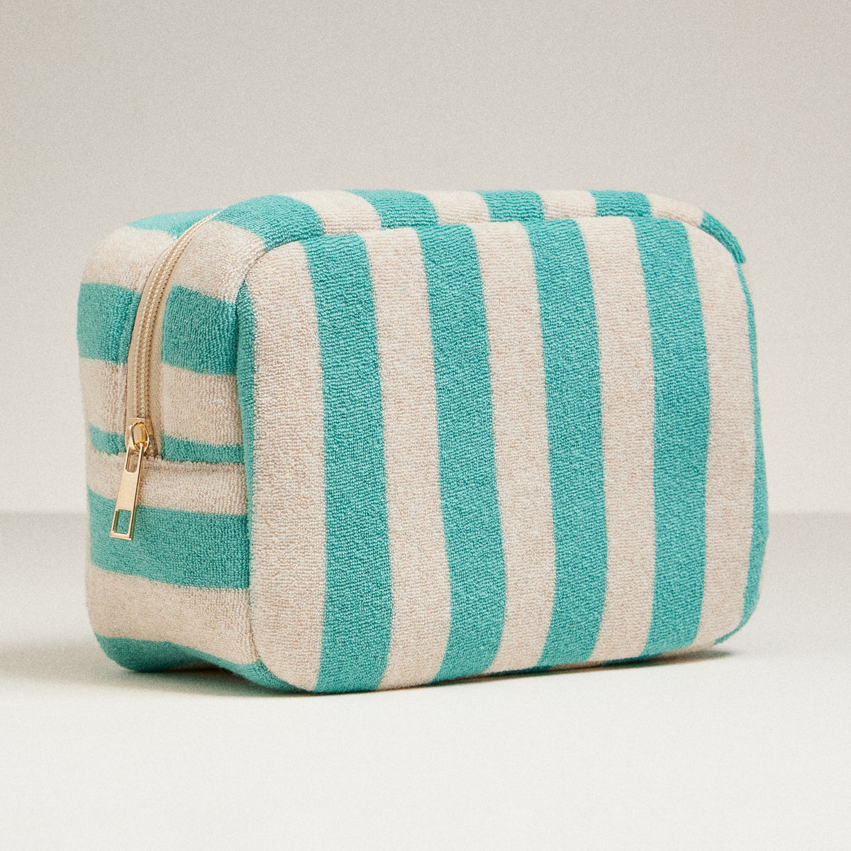 Striped Terry Fabric Travel Pouch