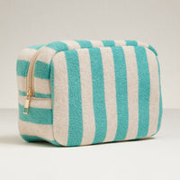 Striped Terry Fabric Travel Pouch
