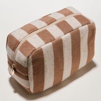 Striped Terry Fabric Travel Pouch