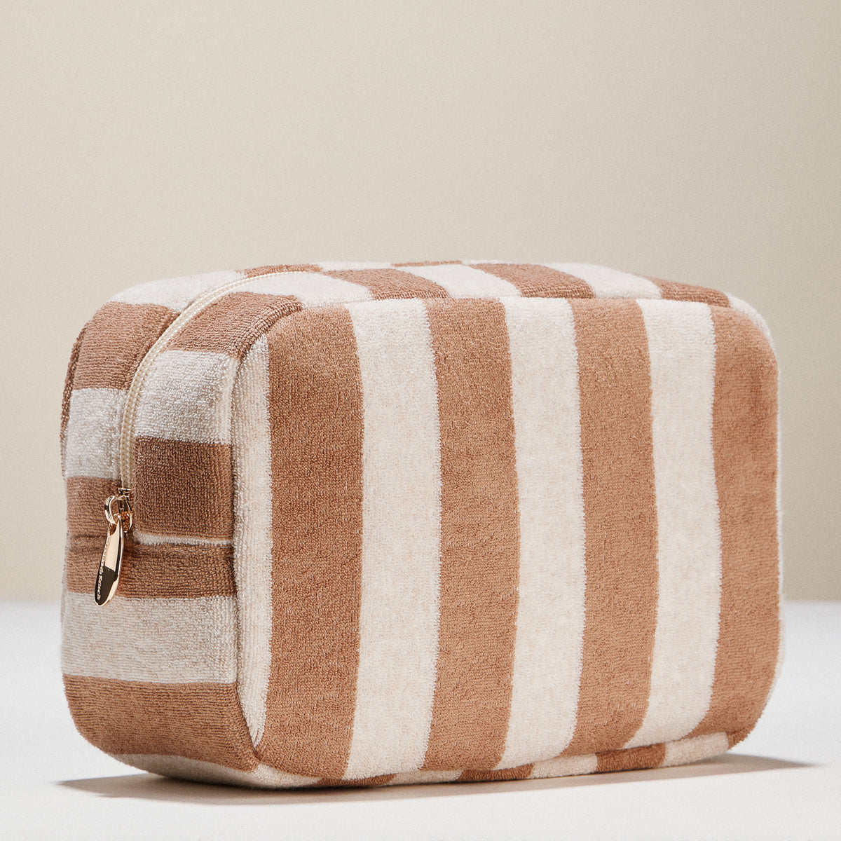 Striped Terry Fabric Travel Pouch