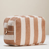 Striped Terry Fabric Travel Pouch