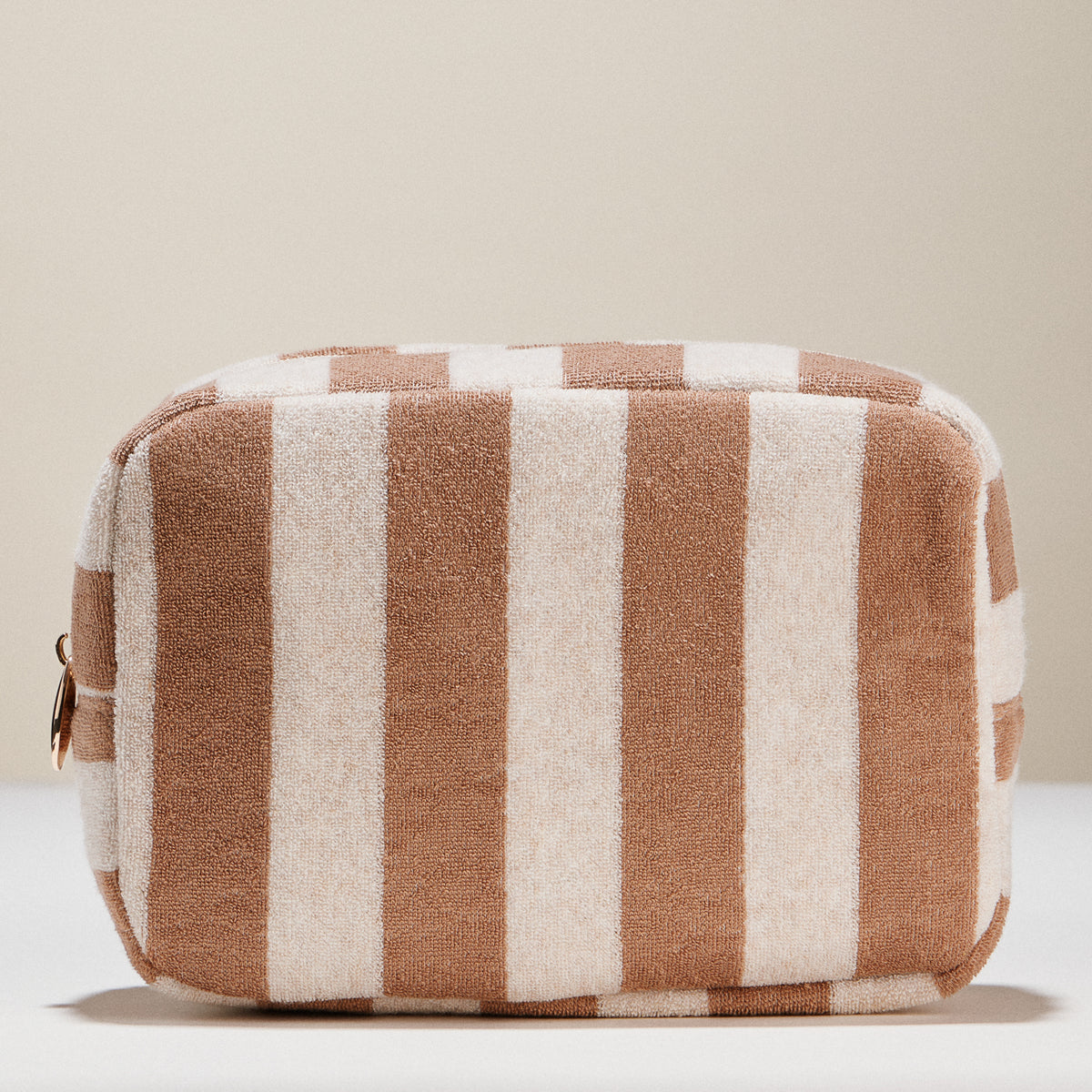 Striped Terry Fabric Travel Pouch