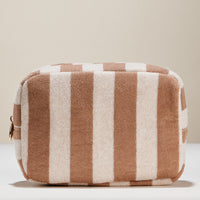 Striped Terry Fabric Travel Pouch