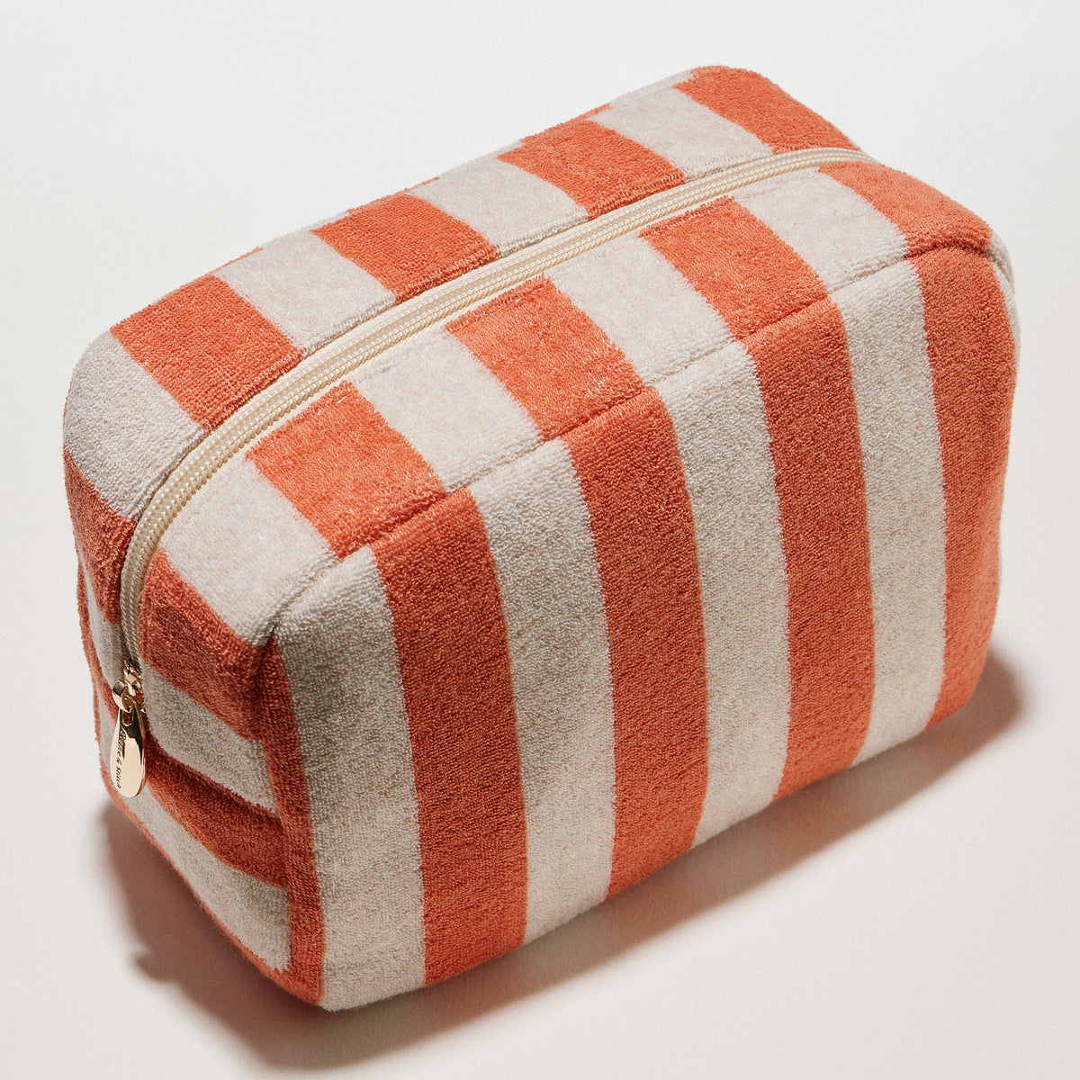 Striped Terry Fabric Travel Pouch