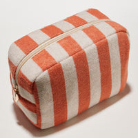Striped Terry Fabric Travel Pouch
