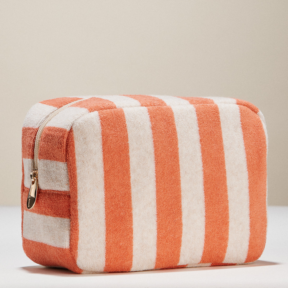 Striped Terry Fabric Travel Pouch