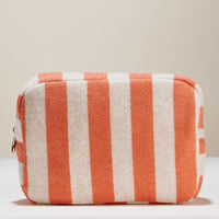 Striped Terry Fabric Travel Pouch
