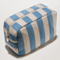Striped Terry Fabric Travel Pouch