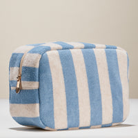 Striped Terry Fabric Travel Pouch