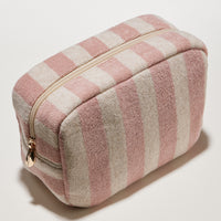 Striped Terry Fabric Travel Pouch