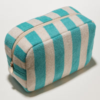 Striped Terry Fabric Travel Pouch