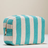 Striped Terry Fabric Travel Pouch