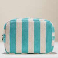 Striped Terry Fabric Travel Pouch