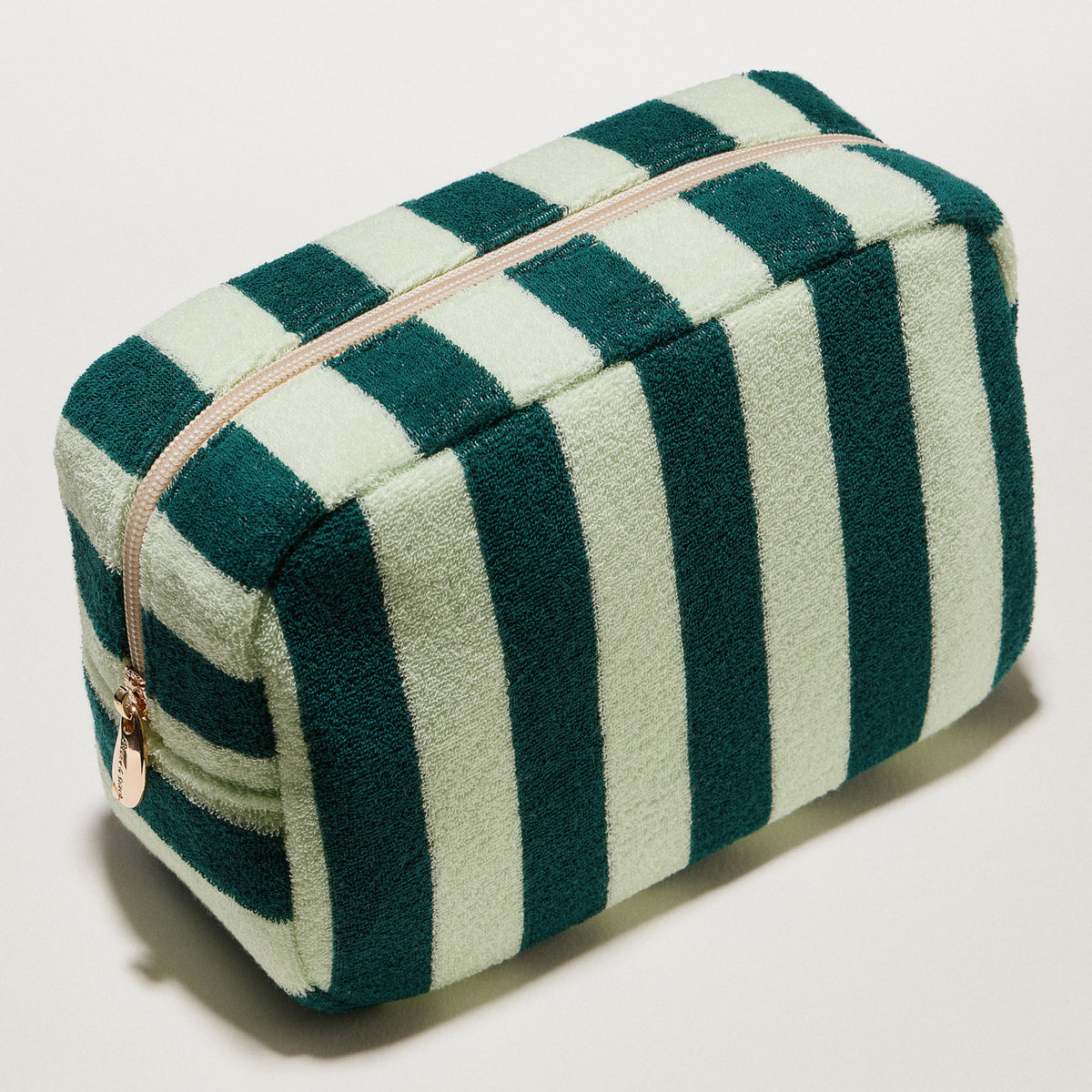 Striped Terry Fabric Travel Pouch