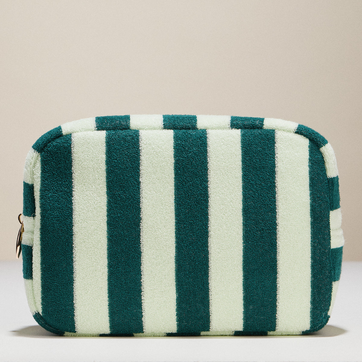 Striped Terry Fabric Travel Pouch