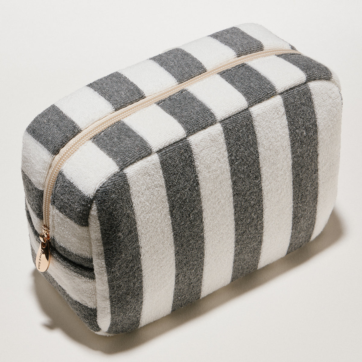 Striped Terry Fabric Travel Pouch