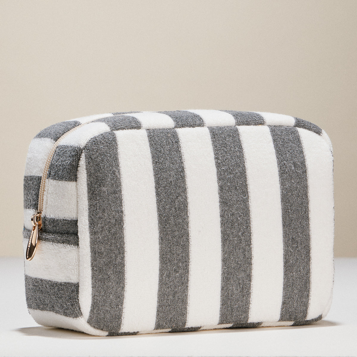 Striped Terry Fabric Travel Pouch