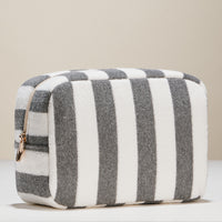 Striped Terry Fabric Travel Pouch