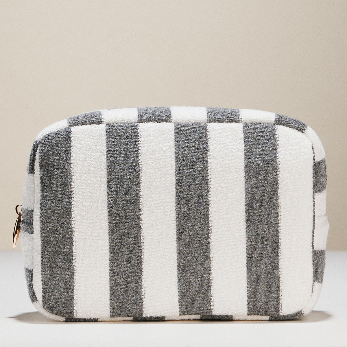 Striped Terry Fabric Travel Pouch