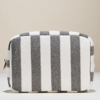 Striped Terry Fabric Travel Pouch