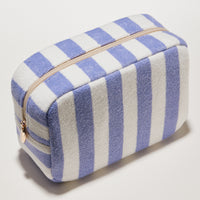 Striped Terry Fabric Travel Pouch