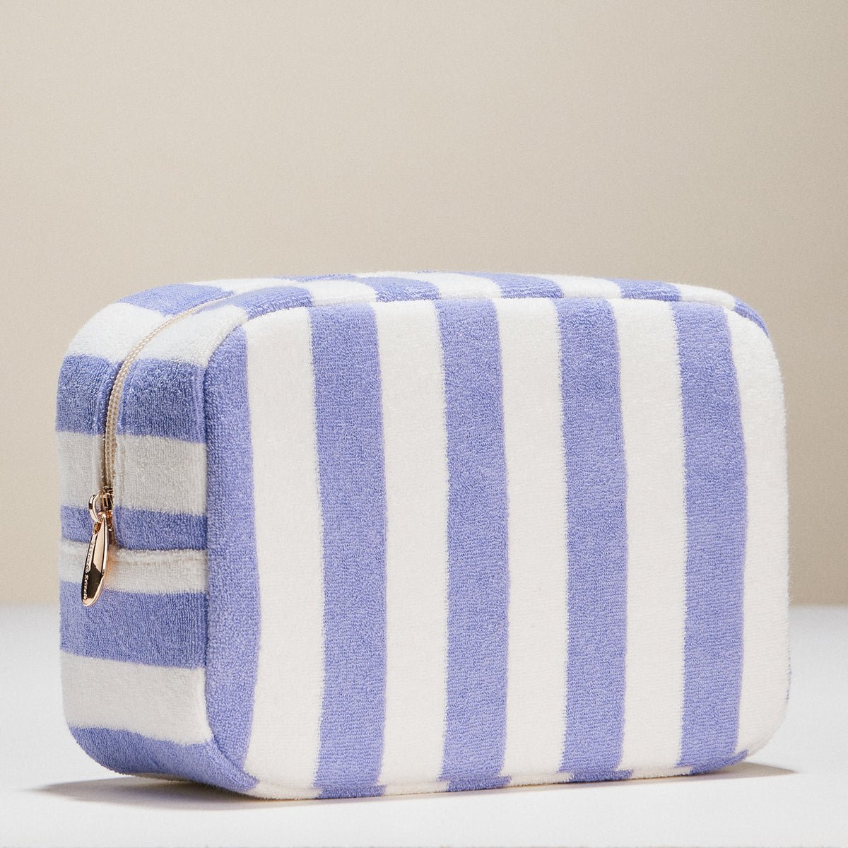 Striped Terry Fabric Travel Pouch