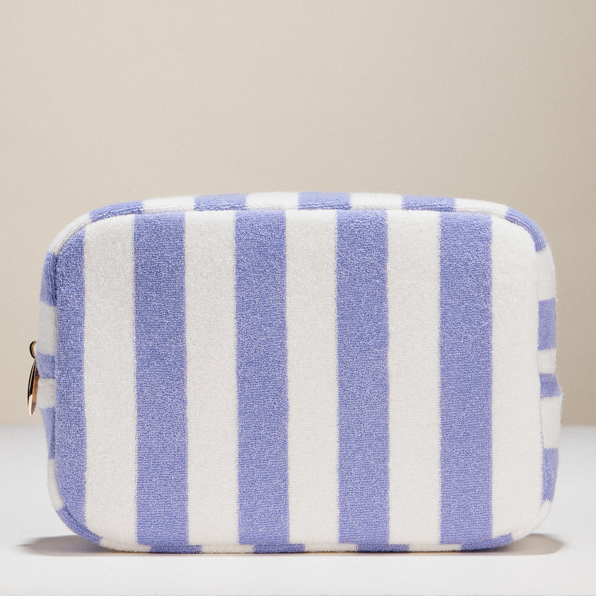 Striped Terry Fabric Travel Pouch